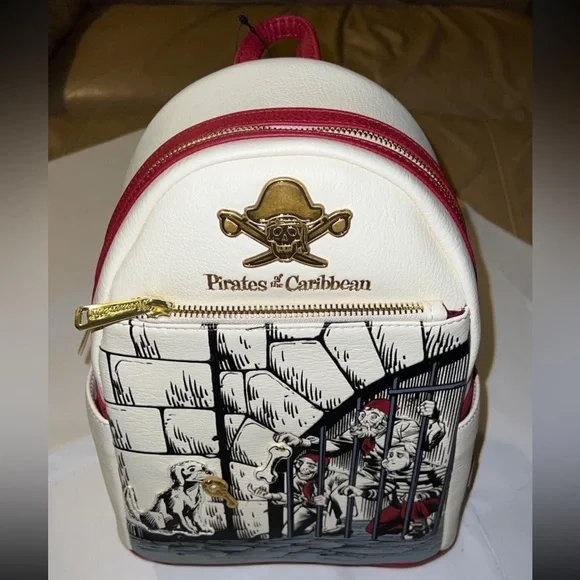 DISNEY LOUNGEFLY Pirates of the Caribbean ''Dog Jail Scene'’ Backpack - Picture 2 of 8